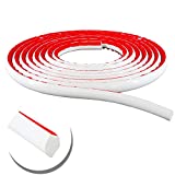 NeatiEase Flexible Quarter Round Molding Self Adhesive, 16 Feet Waterproof Molding Trim for Wall Edge, Cabinet Edge, Ceilings Edge, Countertops(White)