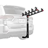 Allen Sports Deluxe 5-Bike Hitch Mount Rack, Model 552RR-R , Black, 2-Inch Receiver