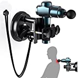 Hand-Free Massage Gun Mount, Strong Vacuum Suction Cups Massage Gun Holder for Self Massage, Hand-Free Massage Gun Holder for Back,Muscle Massage Gun Holder for Self Massage (Black)