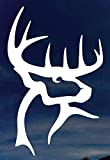 Buck Deer Head Logo Stickers Symbol 6 Decorative DIE Cut Decal for Cars Tablets LAPTOPS Skateboard - White
