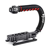 Zeadio Video Action Stabilizing Handle Grip Handheld Stabilizer with Hot-Shoe Mount for Canon Nikon Sony Panasonic Pentax Olympus DSLR Camera Camcorder