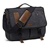 Messenger Bag for Men,Water Resistant Canvas 15.6 inch Laptop Shoulder Bag Vintage Satchel Bag for Work School Travel by VONXURY