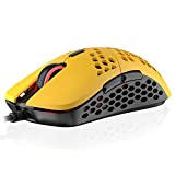 HK Gaming Mira S Ultra Lightweight RGB Gaming Mouse | Honeycomb Shell | 61 Grams | max 12000 cpi | USB Wired | 6 programmable Buttons | On-Board Memory | Anti Slip Grips | Mira-S Bumblebee