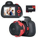 MOREXIMI Kids Camera, Digital Camera for Kids 3-8 Year Old, Birthday, Toys for Girls, 2.4“ IPS Screen, Video Camcorder with Flash, 32G Card Included, Perfect Size (Black)