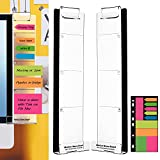Monitor Memo Boards for Computer, Set of 2 (Left & Right) Multifunction Acrylic Screen Message Reminder Pad Side Panels Phone Holder - Utility Organizer for Office Desktop, Gift of 1 Pack Sticky Notes