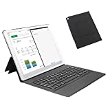 Casefromme for iPad Pro 12.9 Keyboard Case,Slim Lightweigh Folio Shell Protective Stand Leather Cover for iPad Pro 12.9 inch 1st & 2nd Generation（2015 & 2017 Black