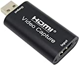 PDAPTMAG Audio Video Capture Card, 1080P 30fps HDMI to USB Capture Cards, Record via DSLR, Camcorder, Action Cam for Game/Live Streaming/Video Conference/Teaching