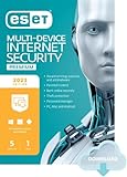 ESET Multi-Device Internet Security Premium | 2023 Edition | 5 Devices | 1 Year | Antivirus Software | Password Manager | Privacy Protection | Antispam | Anti-Theft | Digital Download [PC/Mac/Android/Linux Online Code]