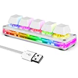 Ecarke 5 Keys Mini Macro Mechanical Keyboard Gaming Keypad with USB Data Cable for Windows Mac OSU HID Standard Keyboard（Upgrade Cherry Shaft ）