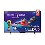 Hisense ULED 4K Premium 55U6H Quantum Dot QLED Series 55-Inch Smart Google TV, Dolby Vision Atmos, Voice Remote, Compatible with Alexa (2022 Model)