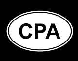 CPA Certified Public Accountant Euro Oval Vinyl Decal Sticker for Car Truck SUV Bumper Window Laptop Computer
