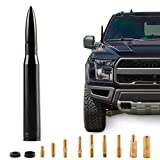 BJSIA Universal Car Antenna Compatible with Ford, Dodge, Chevrolet, GMC, Jeep, Toyota Truck Antenna - Made of Rugged Billet and Aluminum, Black, Car Accessories