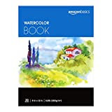 Amazon Basics Watercolor Pad, 9'x12', 140 lb. / 300 gsm, 30 Sheets