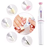 Electric Nail Drill Electric Fingernail File Nails Art File Manicure Drill, Portable Nail Buffer Fingernail Grinder Multi-Function Toe Nail Polisher Grinding Burnishing Machine For Home Salon (5 In 1)