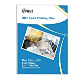 100 Sheets Laser Transparency Film 8.5x11 Color Transparent Paper OHP Clear Overhead Projector Film 8.5x11' for Laser Jet Printer Copier Copy Copies Photo Transparent Film A4 Letter Size 100 Pack