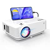 Mini Video Projector, 8500 Lux Outdoor Projector, 1080P Mini Movie Projector with Speaker for Outdoor/Indoor Use Compatible with TV Stick, Video Games, HDMI, USB, AUX, AV