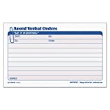 TOPS Avoid Verbal Orders Book, 2-Part, Carbonless, White and Canary, 4.25 x 6.25 Inches, 50 Sets per Book (46373)