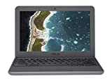 ASUS Chromebook C202SA-YS02 11.6in Ruggedized and Water Resistant Design with 180 Degree (Intel Celeron 4 GB, 16GB eMMC, Gray & Silver (Renewed)