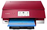 Canon TS8220 Wireless All in One Photo Printer with Scannier and Copier, Mobile Printing, Red, Works with Alexa