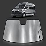 Custom Fit Windshield Sun Shade for 2007-2022 Mercedes Benz Sprinter & Freightliner Sprinter Cargo Van Crew Passenger Motorhome, Insulated Sunshade Privacy Accessories Blockout UV Reflector Protection