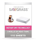 SUBLIMAX Sublimation Paper 8.5x11 instant-Dry for Sawgrass Virtuoso SG500 & SG400 Printer with 3 Rolls Tape 110 Sheets White