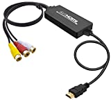 RCA to HDMI Converter, Tackston 1080P RCA Composite AV to HDMI Video Converter Cable Compatible with Wii NES N64 PS2 Xbox 360 Sega Genesis VHS VCR DVD Players to Modern TV