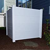 Enclo Privacy Screens ZP19014 Premium Vinyl Privacy Screen, 48' W x 48' H (Unassembled), White …