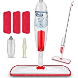 Microfiber Spray Mop for Floor Cleaning with 3pcs Washable Pads, TRAV-ROUND Wood Floor Mop with 550ML Bottle Home or Commercial Use Dry Wet Flat Mop for Kitchen Hardwood Laminate Ceramic Tile