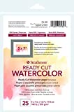Strathmore 140-305 500 Series Ready Cut Watercolor Paper, 140 lb. Hot Press, 5'x7', 25 Sheets, Multicolor