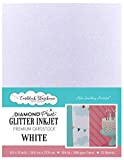 White Diamond Print Glitter Inkjet Premium Cardstock - 8.5 x 11 inch - 104lb / 280gsm Cover - 15 sheets from Cardstock Warehouse