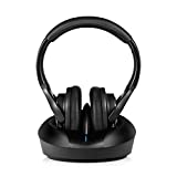 Wireless TV Headphones Over Ear Headsets-RF Transmitter Charging Dock, Hi-Fi Stereo Cordless Headphones for TV, Adjustable Lightweight Rechargeable 10Hrs Battery for Hard of Hearing, 330ft