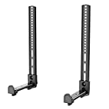 WALI Universal Sound Bar Mount Bracket for Mounting Above or Under TV with Non-Slip Base Holder Extends 1.6 to 7.2 inch, up to 33 Lbs. Soundbar (SBR203), Black