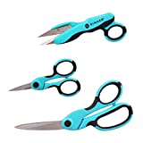 SINGER ProSeries Sewing Scissors Bundle, 8.5' Heavy Duty Fabric Scissors, 4.5' Detail Embroidery Scissors, 5' Thread Snips with Comfort Grip