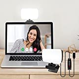 sylvwin Video Conference Lighting,Webcam Light with 3 Light Modes and Stepless Dimming,Zoom Call Lighting for Video Recording/Live Streaming/Remote Working/Online Meeting& Laptop Video Conferencing