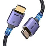 8K 60HZ HDMI Cable 6.6FT/2M,MOGOOD Ultra HD 48Gbps High Speed HDMI Braided Cord-4K@120Hz 8K@60Hz Compatible with Fire TV/Roku TV/Playstation 5/PS5/Xbox Series X/Samsung/Sony/LG