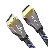 AUDIANO 8K HDMI 2.1 Cable, 48 Gbps Ultra High Speed 3D Nylon Braided Cord, Supports 8K 60Hz 4K 120Hz 144Hz, eARC Dolby Vision HDR 10, HDCP 2.2 2.3, Compatible with Roku/PS4/PS5/Blu-ray(6.6ft/2M)
