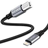 AGVEE [5ft] Lightning OTG MIDI Cable USB Type-B Cord Compatible with iPhone iPad iOS for Electronic Music Instrument, Piano, Midi Controller, Midi Keyboard, Audio Interface Recording, Dark Gray