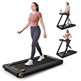 UREVO Treadmill with Desk, 3 in 1 Foldable Treadmill with Removable Desk, Install Free Under Desk Treadmill, 3HP Powerful Desk Treadmill for Office with Remote, Folding Treadmill in 2s Folding