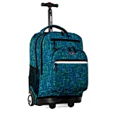 J World New York Sundance Rolling Backpack Roller Bookbag, Soft Line, One Size