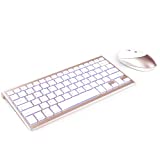 Keyboard and Mouse for iPad, iPhone, Wireless Bluetooth Backlit Keyboard and Mice for iPad 10.2 2019, 2020, iPad Air 4, iPad Pro 11, 12.9 in, iPhone 8, iPhone 11, ect, Rose Gold