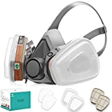 RANKSING Half Facepiece Reusable Respirator Labor Insurance Supplies 6200 Reusable Shield for Painting Sanding Polishing Spraying and Other Work
