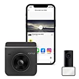 70mai Dash Cam A400, Gray, Front and Rear 2K QHD, 2' LCD, Built in WiFi, Parking Monitor, 145° Wide-Angle FOV, WDR Night Vision, iOS/Android Mobile App