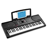 Moukey Keyboard Piano, 61 Key Piano Keyboard, Full-Size Electric Piano, Superior Sound, Powerful Functions, Durable keys, Electric Keyboard with Music Stand and Power Adapter, Portable Music Keyboard