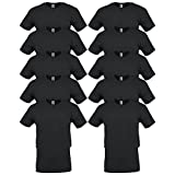 Gildan Men's Heavy Cotton T-Shirt, Style G5000, Multipack, Black (10-Pack), 2X-Large