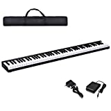 Costzon 88-Key Digital Piano, Portable Electric Keyboard Piano with Full Size Semi Weighted Keys, Sustain Pedal, Power Supply, USB/MIDI Keyboard & Carrying Case, Fit for Beginners Adults Kids, Black