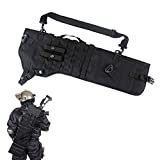 Tactical Shotgun Rifle Scabbard Holster Molle Rifle Sling Case Bag for Hunting (BLACK)