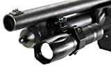 Trinity 1000 Lumen led Flashlight for Remington 870 Pump 12ga Pump Home Defense Tactical Hunting Optics Aluminum Black Picatinny Weaver Mounted Adapter Single Rail Mount.