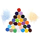 SEWACC Latch Hook Yarn Pre- Cut Rug Yarn 30 Rolls Knitting Crafts Yarn Soft Crochet Yarn Colorful Sewing Replace Yarn Threads for Making Pillowcases Blankets