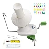 Yarn Winder by Craft Destiny - Easy to Set Up and Use - Hand Operated Yarn Ball Winder 4 Ounce Capacity - Sturdy with Metal Handle and Tabletop Clamp - Knitting kit Included