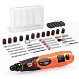 Goplus Cordless Rotary Tool Kit with 40 Accessories, Li-ion 3-Speed and USB Charging Multi-Purpose Rotary Tool Set, Perfect for Nail Polishing, Cutting, Wood Carving, Engraving, Polishing